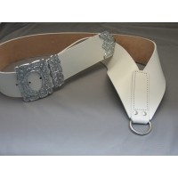 Drummer Cross Belt White Leather